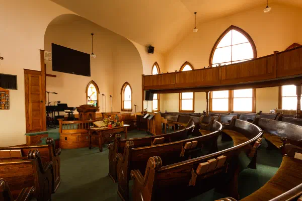 The sanctuary from the balcony