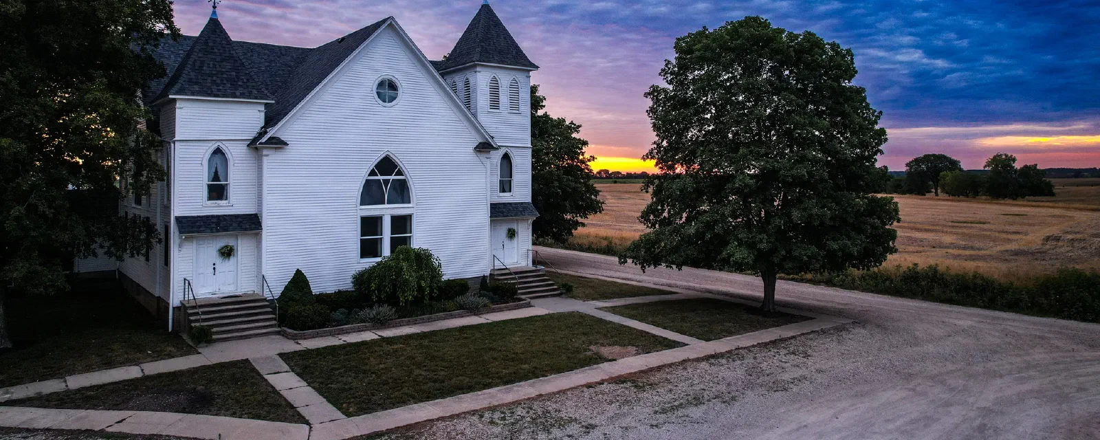 Bethel Fellowship Church at sunrise